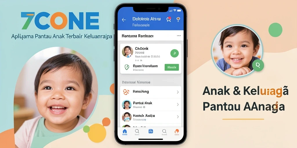 Antarmuka intuitif 7CONE untuk memantau anak dengan mudah.