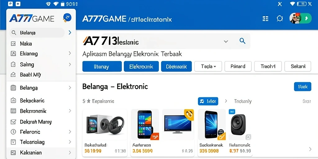 Tampilan antarmuka A777GAME yang modern dan intuitif.