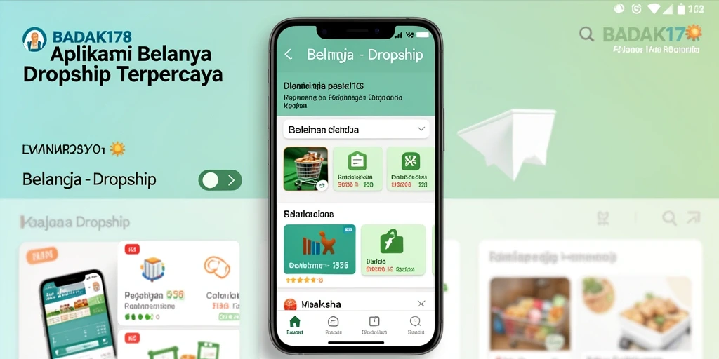 Tampilan menarik dan fungsional dari aplikasi Dropship BADAK178.