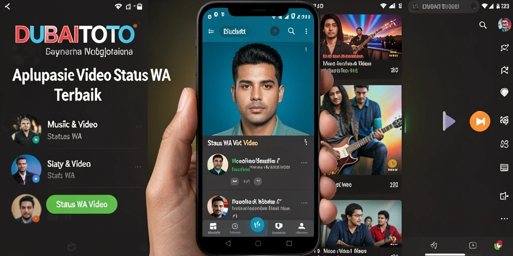 Tampilan antarmuka DUBAITOTO untuk video status WA yang menarik.