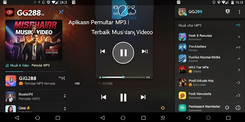 Antarmuka GG288 yang intuitif dan menarik untuk Pemutar MP3.