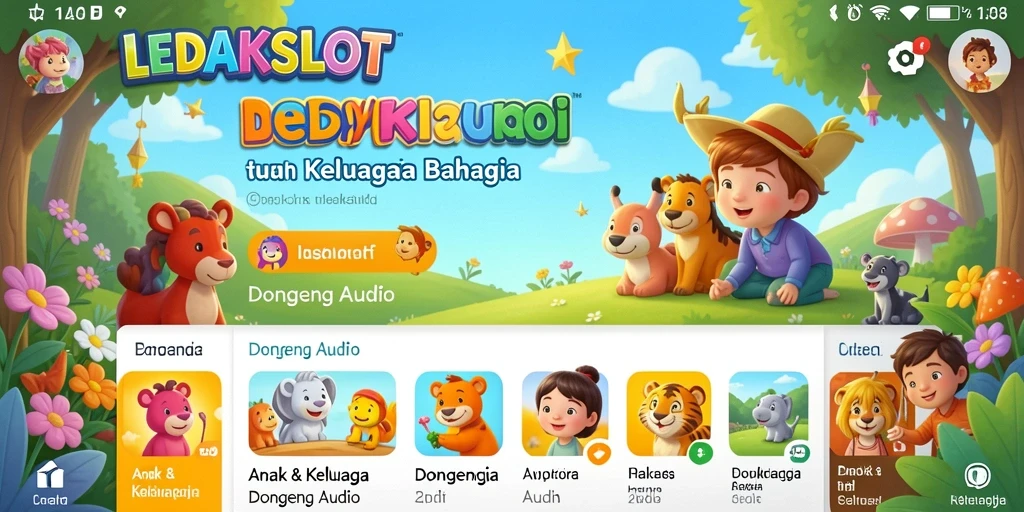 Antarmuka LEDAKSLOT yang menarik untuk dongeng audio.
