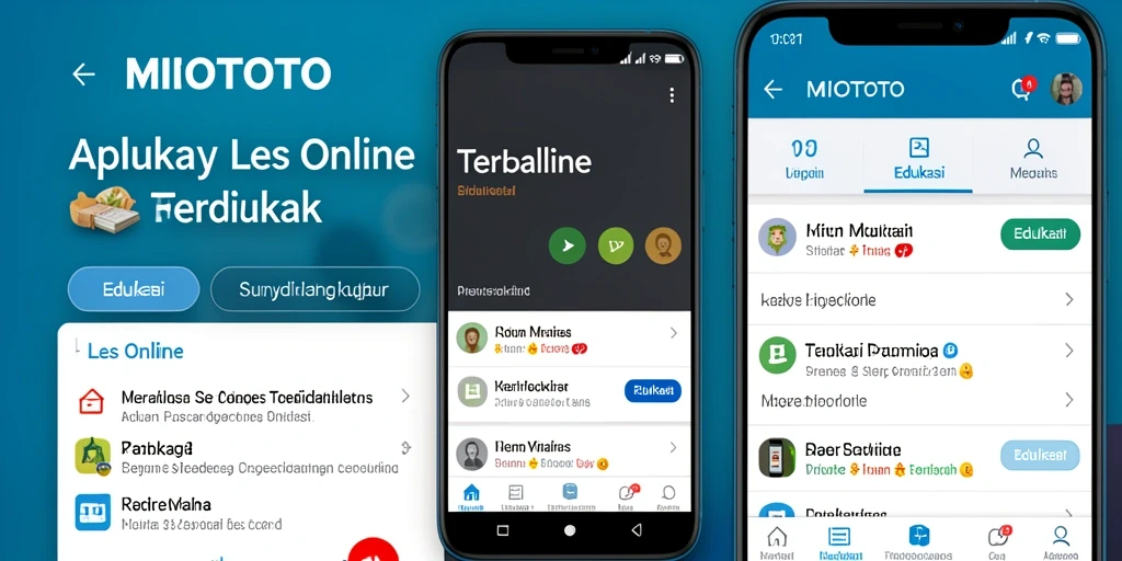 Tampilan antarmuka MIOTOTO yang menarik dan fungsional untuk Les Online.