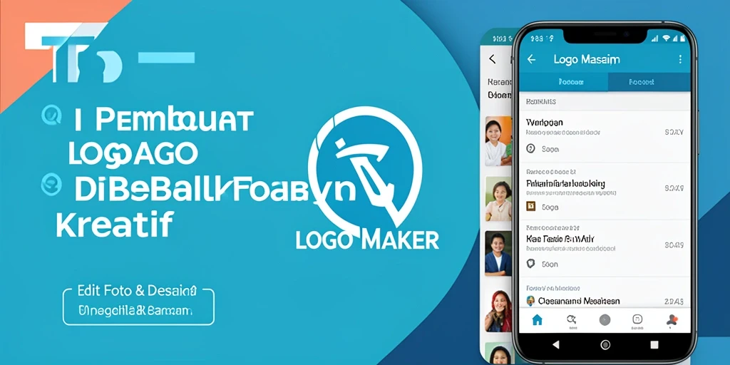 Tampilan antarmuka T6 yang user-friendly untuk membuat logo.