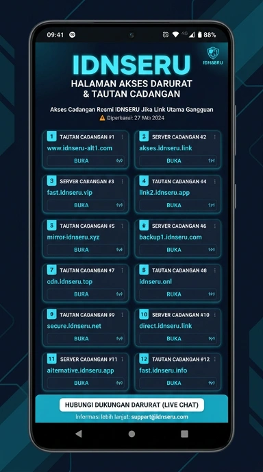 Tampilan link alternatif idnseru